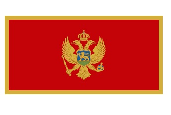 FLAG NATIONAL 2`X 3` BUNTING, MONTENEGRO