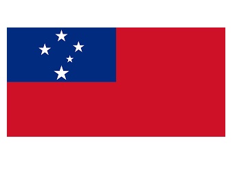 FLAG NATIONAL 2`X 3` BUNTING, SAMOA