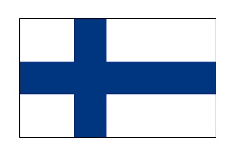FLAG NATIONAL 2`X 3` BUNTING, FINLAND