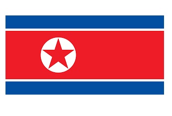 FLAG NATIONAL 2`X 3` BUNTING, DEMOCRATIC PLE`S REP. OF KOREA