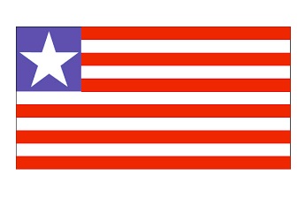 FLAG NATIONAL 2`X 3` BUNTING, LIBERIA