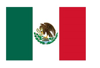 FLAG NATIONAL 2`X 3` BUNTING, MEXICO