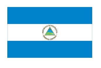 FLAG NATIONAL 2`X 3` BUNTING, NICARAGUA