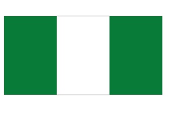 FLAG NATIONAL 2`X 3` BUNTING, NIGERIA