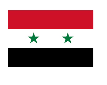 FLAG NATIONAL 2`X 3` BUNTING, SYRIA