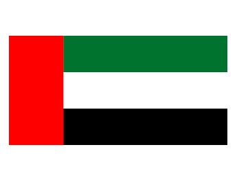 FLAG NATIONAL 2`X 3` BUNTING, UNITED ARAB EMIRATES