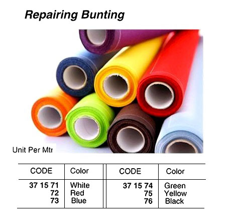 BUNTING REPAIRING BLACK, 1260MM WIDTH