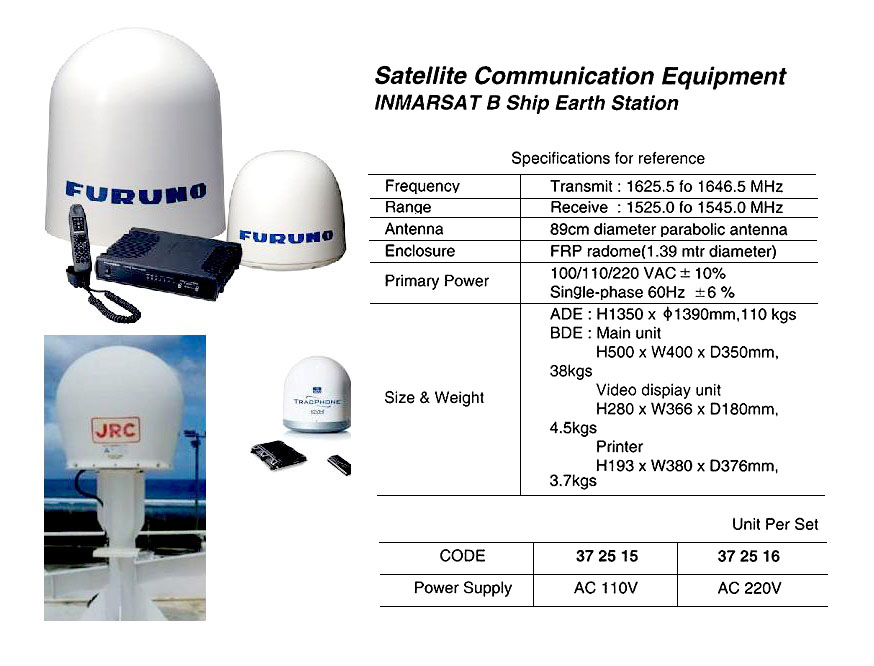 INMARSAT A SHIP EARTH STATION, AC100V