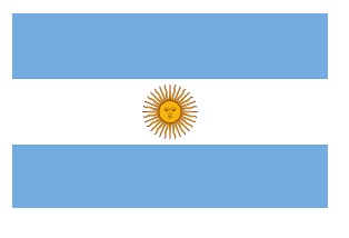 FLAG NATIONAL 2`X 3` BUNTING, ARGENTINA