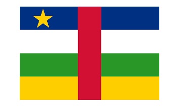 FLAG NATIONAL 3`X 4` BUNTING, CENTRAL AFRICAN REPUBLIC