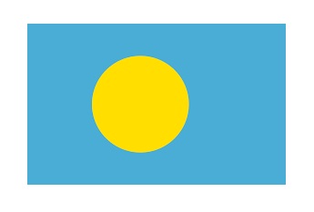 FLAG NATIONAL 3`X 4` BUNTING, PALAU