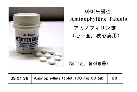 AMINOPHYLLINE TABLET, 100MG 60TAB