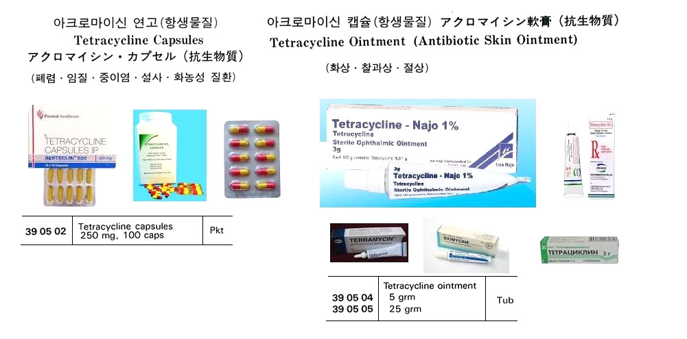 TETRACYCLINE CAPSULE, 250MG 100CAP