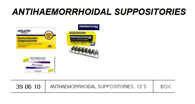 ANTIHAEMORRHOIDAL SUPPOSITORY, 12`S