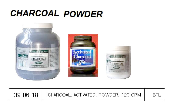 CHARCOAL ACTIVATED POWDER, 120GRM