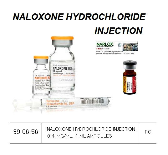 NALOXONE HYDROCHLORIDE INJECT., 0.4MG/ML 1ML AMPOULES