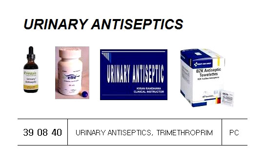 TRIMETHROPRIM URINARY, ANTICEPTICS FOR U.K. SHIPS