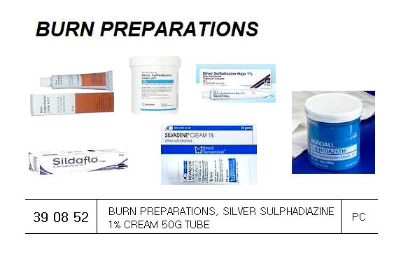 SILVER SULPHADIAZINE 1% CREAM, 50G TUBE FOR U.K. SHIPS