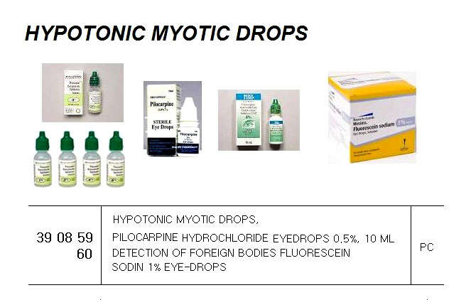 PILOCARPINE HYDROCHLORIDE, EYEDROP 0.5% 10ML FOR U.K.