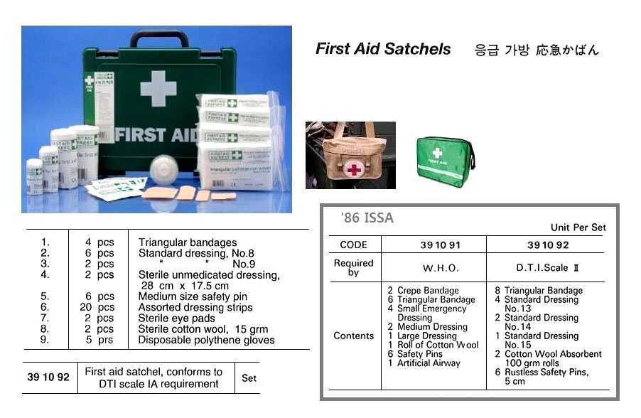 FIRST AID SATCHEL, D.T.I. SCALE 1A COMPLETE