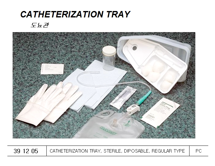CATHETERIZATION TRAY STERILE, DISPOSABLE REGULAR TYPE