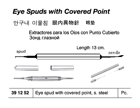 EYE SPUD WITH COVERED POINT, STAINLESS STEEL