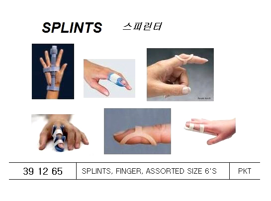SPLINT FINGER, ASSORTED SIZES 6`S