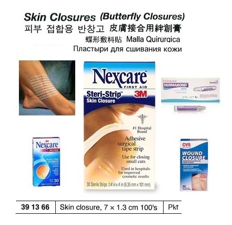 SKIN CLOSURE ADHESIVE SURGICAL, 6MM 25`S