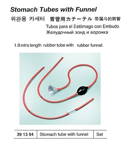 STOMACH TUBE WITH FUNNEL