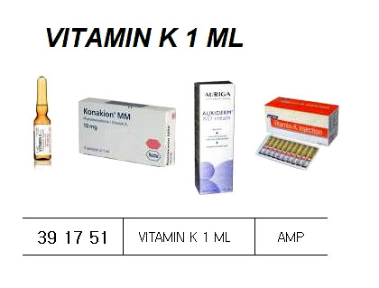 VITAMIN K AMPOULE 1 ML = 10 MG