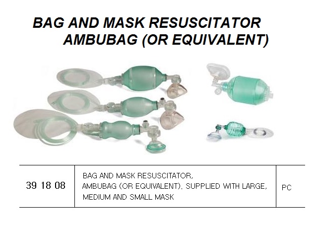 BAG AND MASK RESUSCIATOR