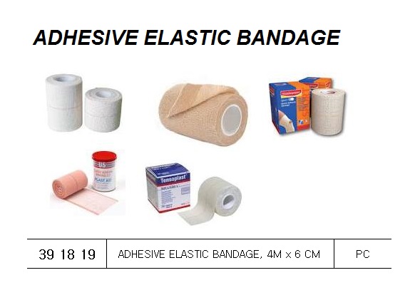 BANDAGE ADHESIVE ELASTIC, 4 M X 6 CM