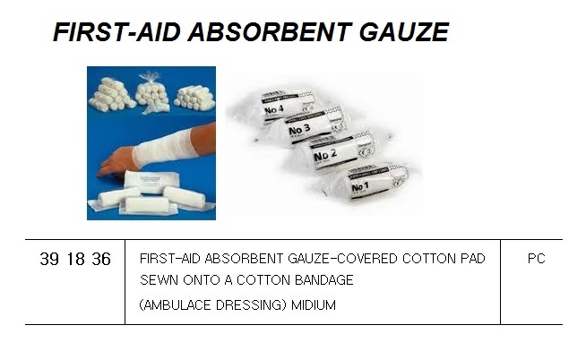 ABSORBENT GAUZE FIRST-AID, COVERES COTTON PAD MEDIUM