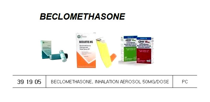 BECLOMETHASONE INCLUDING, INHALATION DEVICE 50 MICROGRM