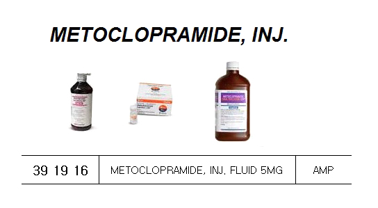 METOCLOPRAMIDE INJECTION FLUID, 5 MG/ML 2 ML AMPOULE