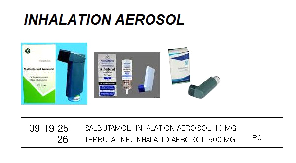 SALBUTAMOL (INCL. INHALATION, DEVICE) 100 MICROGRM/DOSE