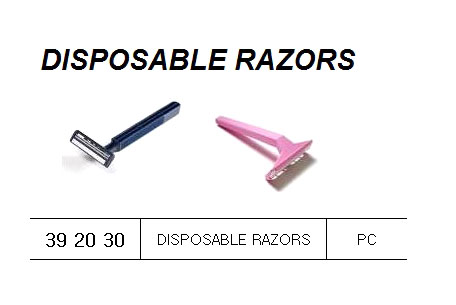 DISPOSABLE RAZORS, FOR U.K. SHIPS