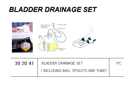 BLADDER DRAINAGE SET, FOR U.K. SHIPS