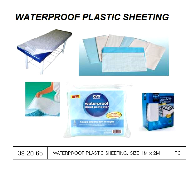 WATERPROOF PLASTIC SHEETING, 1M X 2M FOR U.K. SHIPS