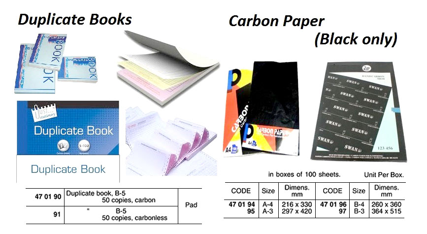 DUPLICATE BOOK B-5 50 COPIES, CARBON