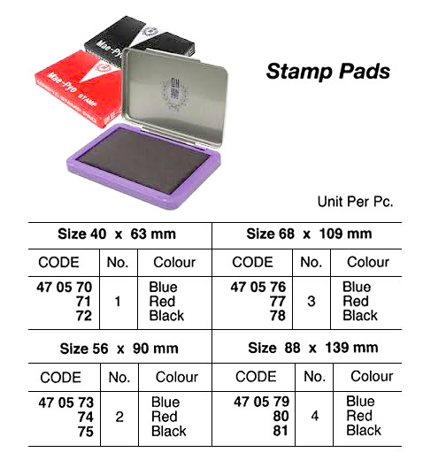 STAMP PAD BLACK NO.1 40X63MM