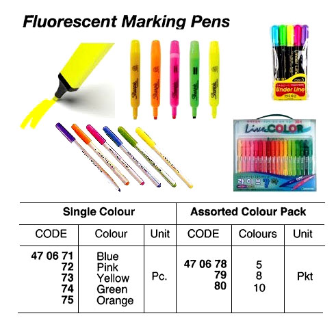FLUORESCENT MARKING PEN BLUE