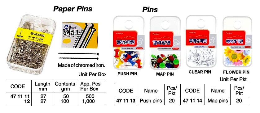 PAPER PIN 27MM 100GRM