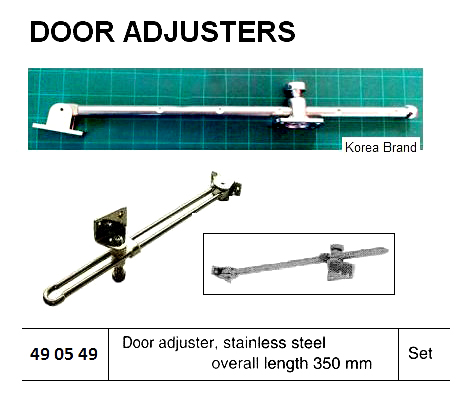 DOOR ADJUSTER STAINLESS STEEL, OVERALL LENGTH 350MM