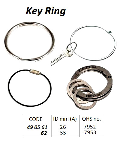 RING KEY SPRING STEEL, ID26MM