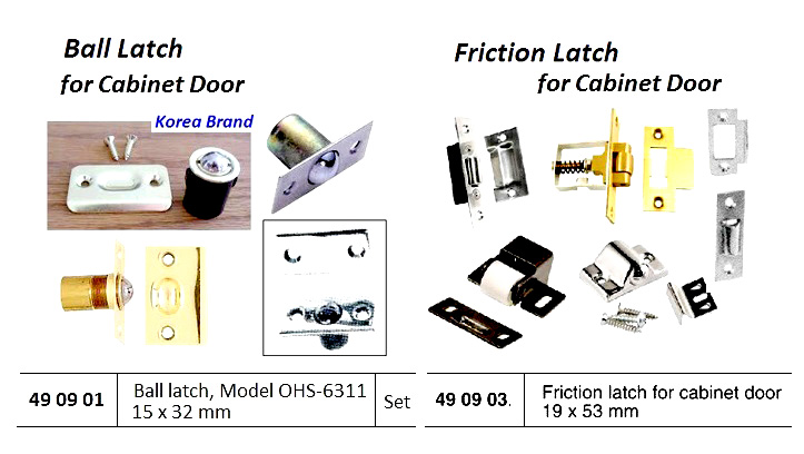 FRICTION LATCH CABINET DOOR, 19X53MM