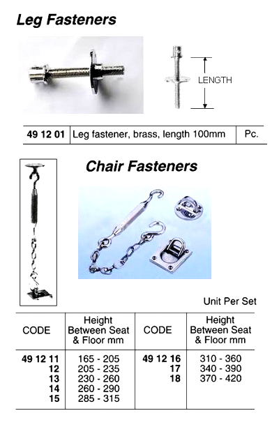 LEG FASTENER BRASS L100MM