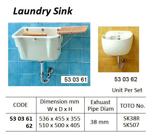 SINK LAUNDRY W510XD500XH405MM