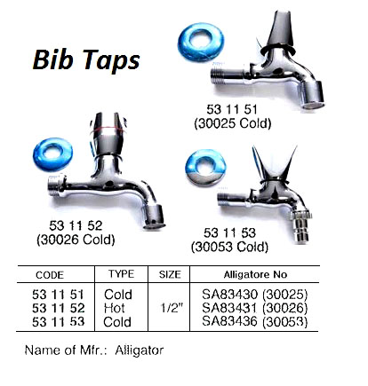 TAP BIB COLD WATERLINE 1/2", SA83430 (30025)