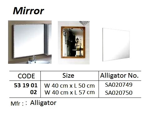 MIRROR W40CM X L50CM, WATERLINE SA020749